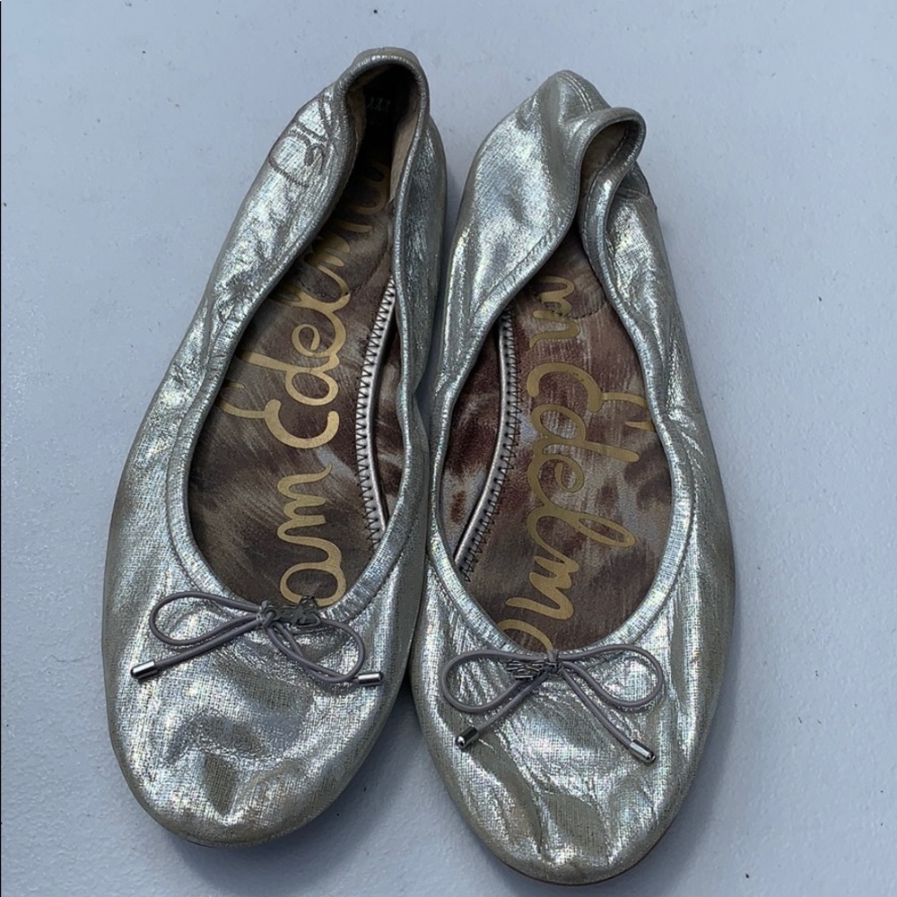 Sam Edelman Silver Metallic Flats - image 1